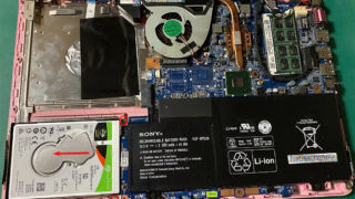 SONY VAIO SVF14A1A1J SSD換装 | くらしとお金とパソコンの